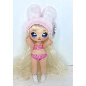 Na Na Na Surprise Doll MGA Entertainment Blonde Hair W/Pink Bunny Hat no shoes